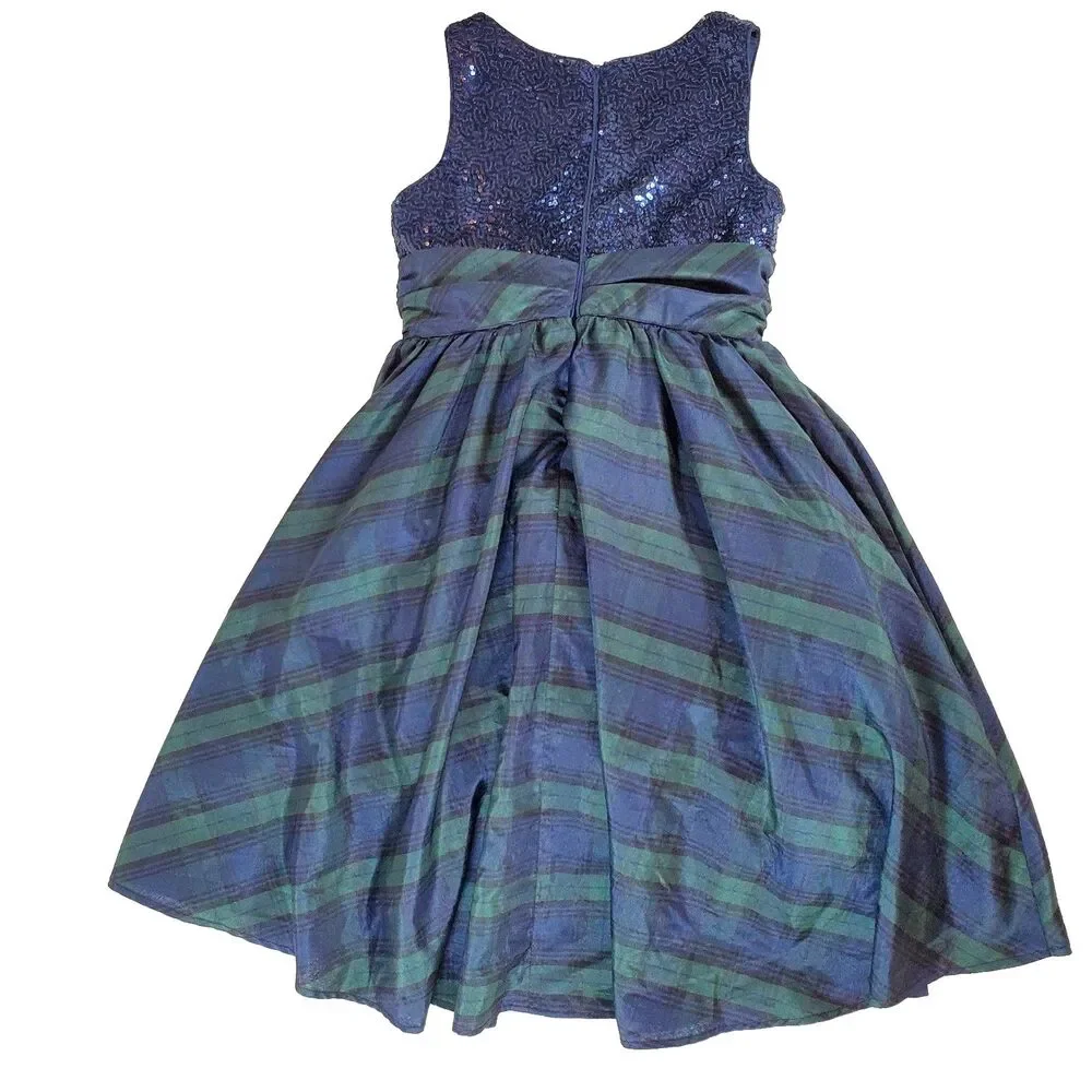Pippa & Julie Girls Size 8 Blue Green Formal Special Occasion Party Dress
